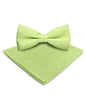 Solid Bow Tie & Pocket Square in a Box by Vittorio Farina (basic - bow - tie - hanky - mint) for Independent Retail Stores by Dubal Brothers