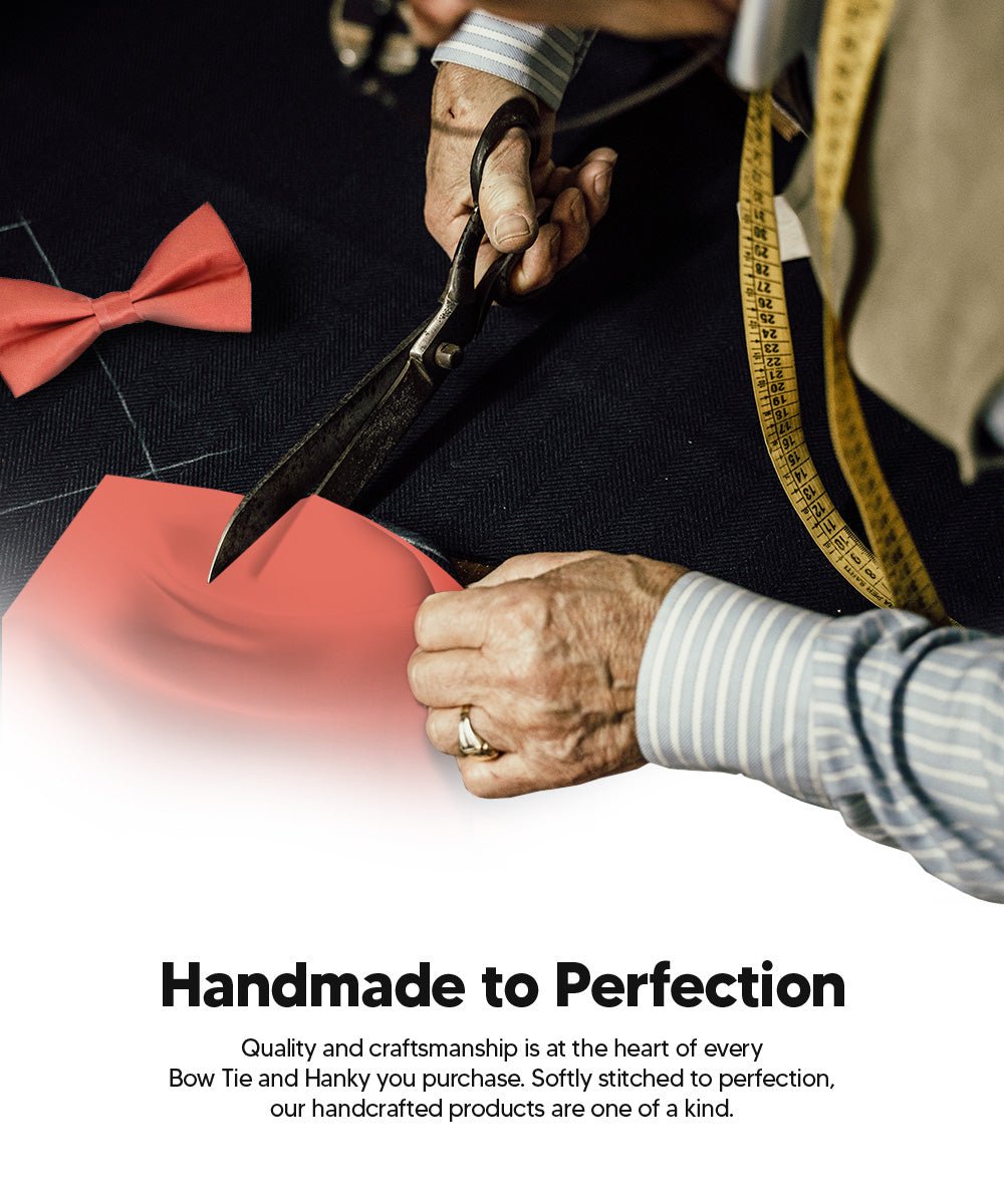 Solid Bow Tie & Pocket Square in a Box by Vittorio Farina (basic - bow - tie - hanky - rust) for Independent Retail Stores by Dubal Brothers