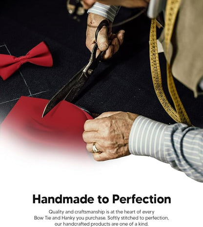 Solid Bow Tie & Pocket Square in a Box by Vittorio Farina (basic - bow - tie - hanky - wine) for Independent Retail Stores by Dubal Brothers