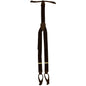 Solid Button End Suspenders with Gold or Silver Hardware in a Box by Vittorio Farina (SUSP_BE_GOLD_BROWN) for Independent Retail Stores by Dubal Brothers