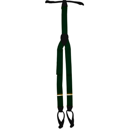 Solid Button End Suspenders with Gold or Silver Hardware in a Box by Vittorio Farina (SUSP_BE_GOLD_HUNTER) for Independent Retail Stores by Dubal Brothers