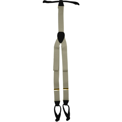 Solid Button End Suspenders with Gold or Silver Hardware in a Box by Vittorio Farina (SUSP_BE_GOLD_SILVER) for Independent Retail Stores by Dubal Brothers