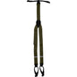 Solid Button End Suspenders with Gold or Silver Hardware in a Box by Vittorio Farina (SUSP_BE_SILVER_OLIVE) for Independent Retail Stores by Dubal Brothers