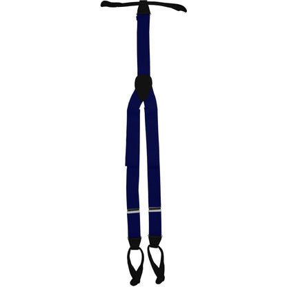 Solid Button End Suspenders with Gold or Silver Hardware in a Box by Vittorio Farina (SUSP_BE_SILVER_ROYAL) for Independent Retail Stores by Dubal Brothers