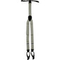Solid Button End Suspenders with Gold or Silver Hardware in a Box by Vittorio Farina (SUSP_BE_SILVER_SILVER) for Independent Retail Stores by Dubal Brothers