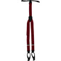 Solid Button End Suspenders with Gold or Silver Hardware in a Box by Vittorio Farina (SUSP_BE_SILVER_WINE) for Independent Retail Stores by Dubal Brothers