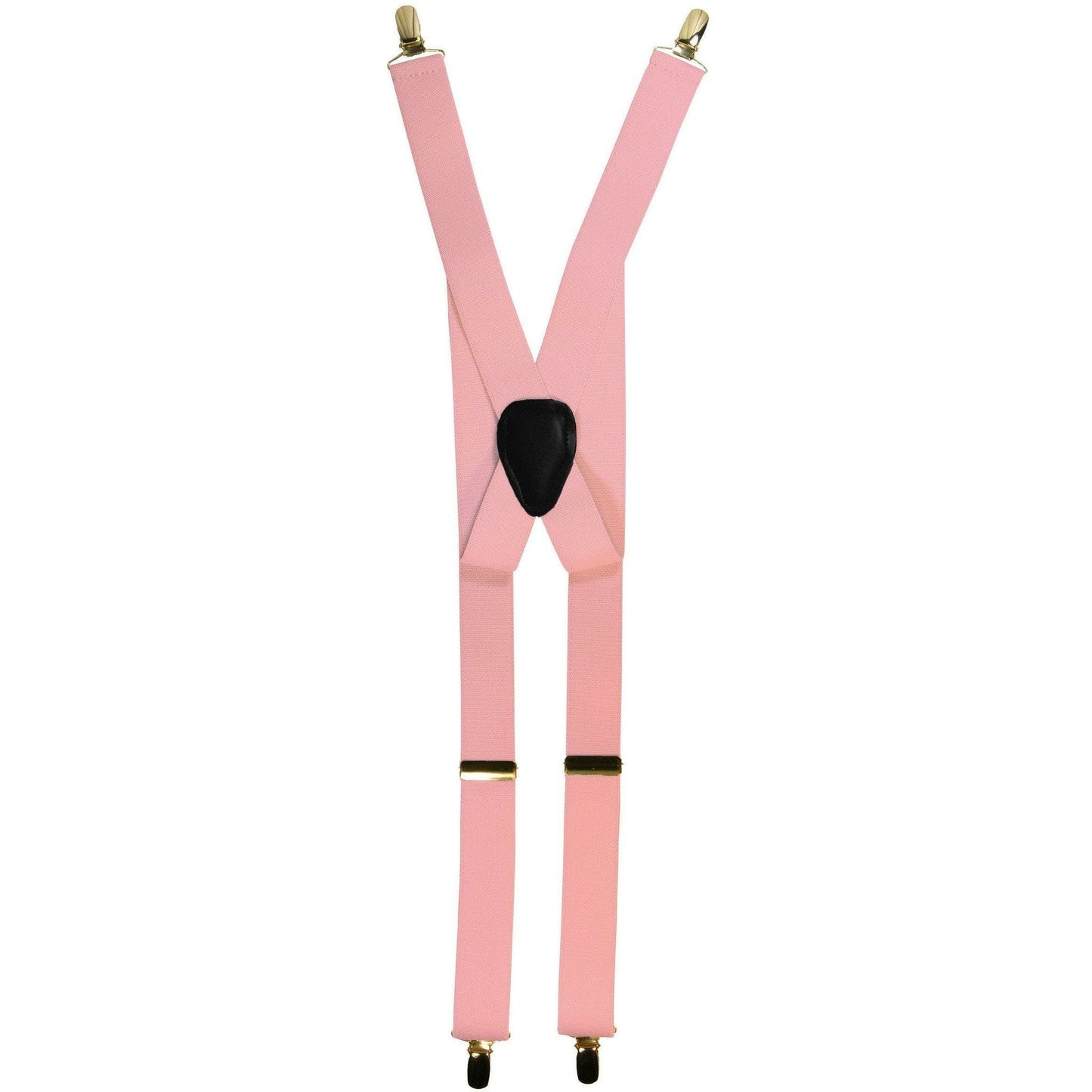 Solid Clip End Suspenders with Gold or Silver Hardware in a Box by Vittorio Farina (SUSP_CE_GOLD_PINK) for Independent Retail Stores by Dubal Brothers