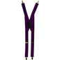 Solid Clip End Suspenders with Gold or Silver Hardware in a Box by Vittorio Farina (SUSP_CE_GOLD_PURPLE) for Independent Retail Stores by Dubal Brothers