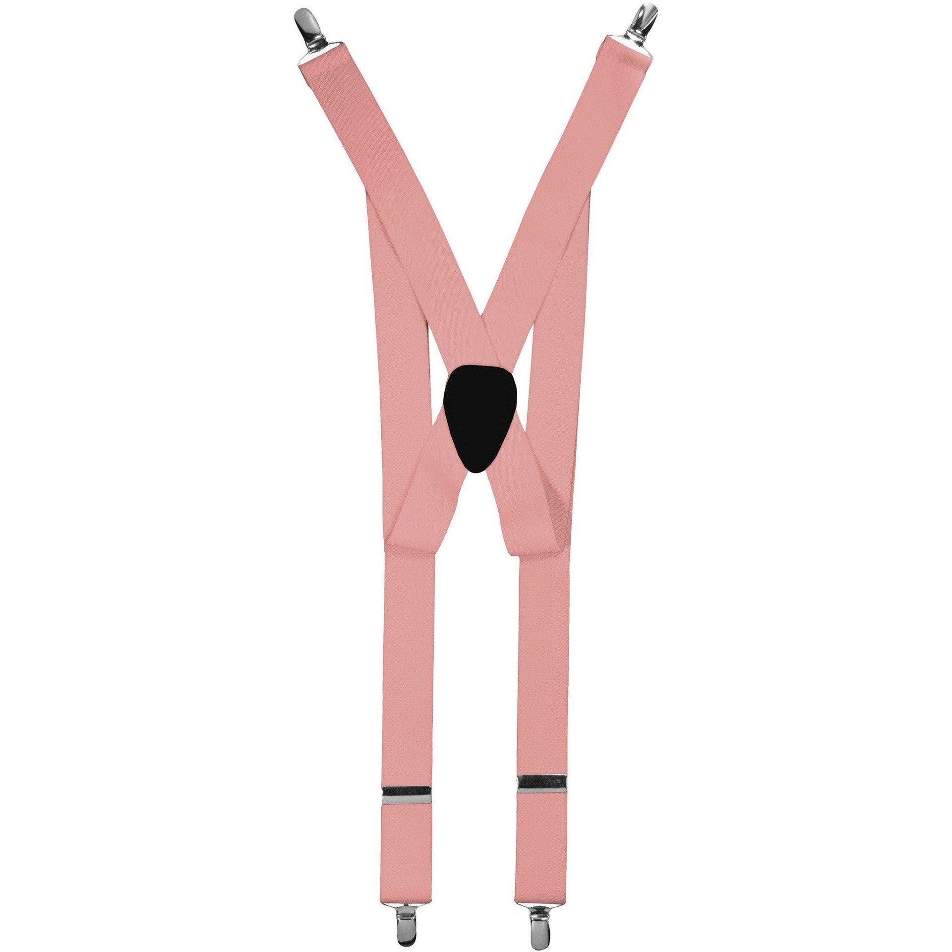 Solid Clip End Suspenders with Gold or Silver Hardware in a Box by Vittorio Farina (SUSP_CE_SILVER_PINK) for Independent Retail Stores by Dubal Brothers