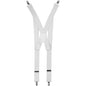 Solid Clip End Suspenders with Gold or Silver Hardware in a Box by Vittorio Farina (SUSP_CE_SILVER_WHITE) for Independent Retail Stores by Dubal Brothers