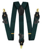 Solid Convertible Suspenders with Gold or Silver Hardware in a Box by Vittorio Farina (SUSP - CONV - GC_HUNTER) for Independent Retail Stores by Dubal Brothers