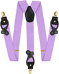 Solid Convertible Suspenders with Gold or Silver Hardware in a Box by Vittorio Farina (SUSP - CONV - GC_LAVENDER) for Independent Retail Stores by Dubal Brothers
