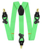 Solid Convertible Suspenders with Gold or Silver Hardware in a Box by Vittorio Farina (SUSP - CONV - GC_LIME) for Independent Retail Stores by Dubal Brothers