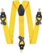 Solid Convertible Suspenders with Gold or Silver Hardware in a Box by Vittorio Farina (SUSP - CONV - GC_YELLOW) for Independent Retail Stores by Dubal Brothers