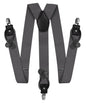 Solid Convertible Suspenders with Gold or Silver Hardware in a Box by Vittorio Farina (SUSP - CONV - SC_CHARCOAL) for Independent Retail Stores by Dubal Brothers