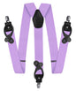 Solid Convertible Suspenders with Gold or Silver Hardware in a Box by Vittorio Farina (SUSP - CONV - SC_LAVENDER) for Independent Retail Stores by Dubal Brothers