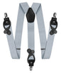 Solid Convertible Suspenders with Gold or Silver Hardware in a Box by Vittorio Farina (SUSP - CONV - SC_SILVER) for Independent Retail Stores by Dubal Brothers