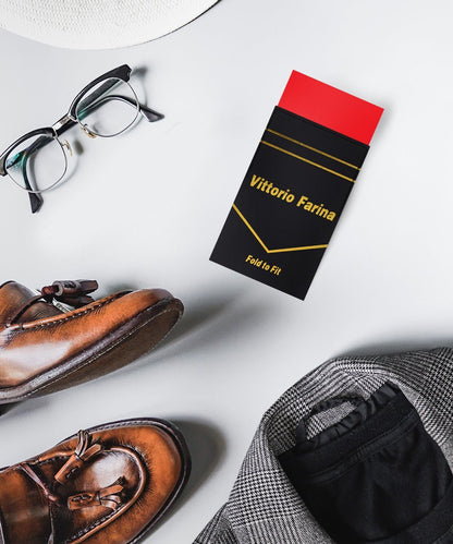 Solid Flat Pre - Folded Pocket Square by Vittorio Farina (PS - PREFOLD - FLAT_RED) for Independent Retail Stores by Dubal Brothers