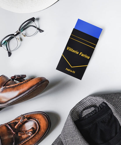 Solid Flat Pre - Folded Pocket Square by Vittorio Farina (PS - PREFOLD - FLAT_ROYAL) for Independent Retail Stores by Dubal Brothers