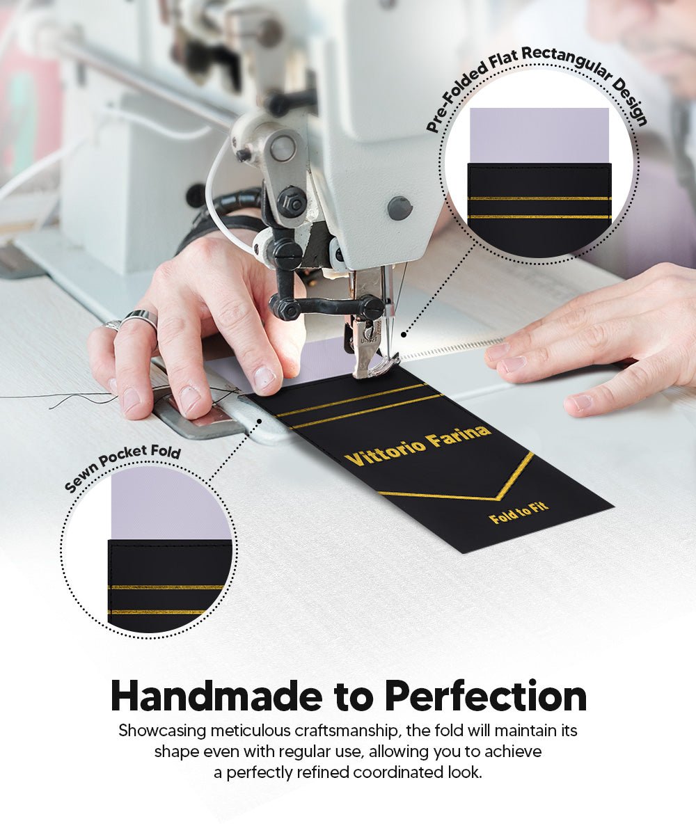 Solid Flat Pre - Folded Pocket Square by Vittorio Farina (PS - PREFOLD - FLAT_SILVER) for Independent Retail Stores by Dubal Brothers