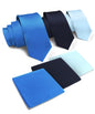 Solid Necktie & Pocket Square (Multipacks) by Vittorio Farina - Royal Blue - Wholesale Necktie & Pocket Square by Dubal Brothers