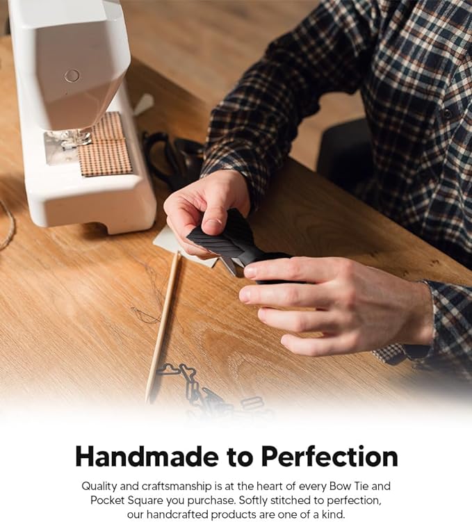 Solid Pleated Bow Tie & Pocket Square in a Box by Vittorio Farina (rbh - 01) for Independent Retail Stores by Dubal Brothers