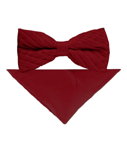 Solid Pleated Bow Tie & Pocket Square in a Box by Vittorio Farina (rbh - 04) for Independent Retail Stores by Dubal Brothers