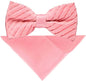 Solid Pleated Bow Tie & Pocket Square in a Box by Vittorio Farina (rbh - 05) for Independent Retail Stores by Dubal Brothers