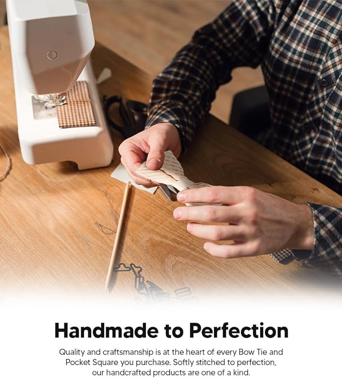 Solid Pleated Bow Tie & Pocket Square in a Box by Vittorio Farina (rbh - 07) for Independent Retail Stores by Dubal Brothers