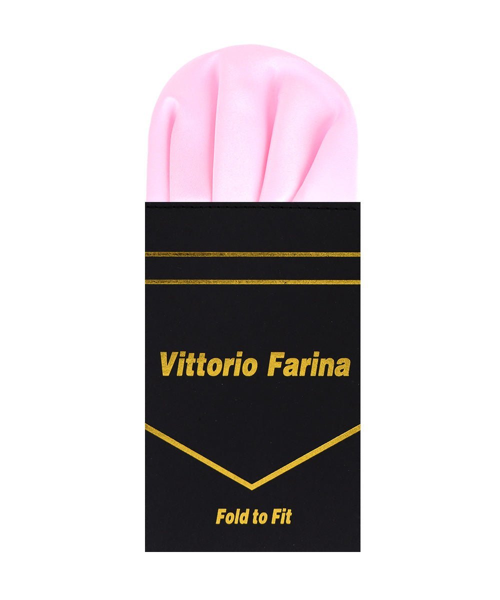 Solid Puff Pre - Folded Pocket Square by Vittorio Farina (PS - PREFOLD - PUFF_PINK) for Independent Retail Stores by Dubal Brothers