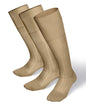Solid Ribbed Design Over the Calf Dress Socks (12 Pack) by Vittorio Farina (o - c - beige - 12) for Independent Retail Stores by Dubal Brothers