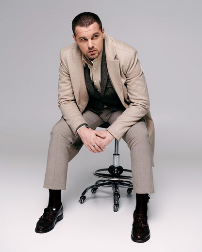 Solid Ribbed Design Over the Calf Dress Socks (12 Pack) by Vittorio Farina (o - c - brown - 12) for Independent Retail Stores by Dubal Brothers