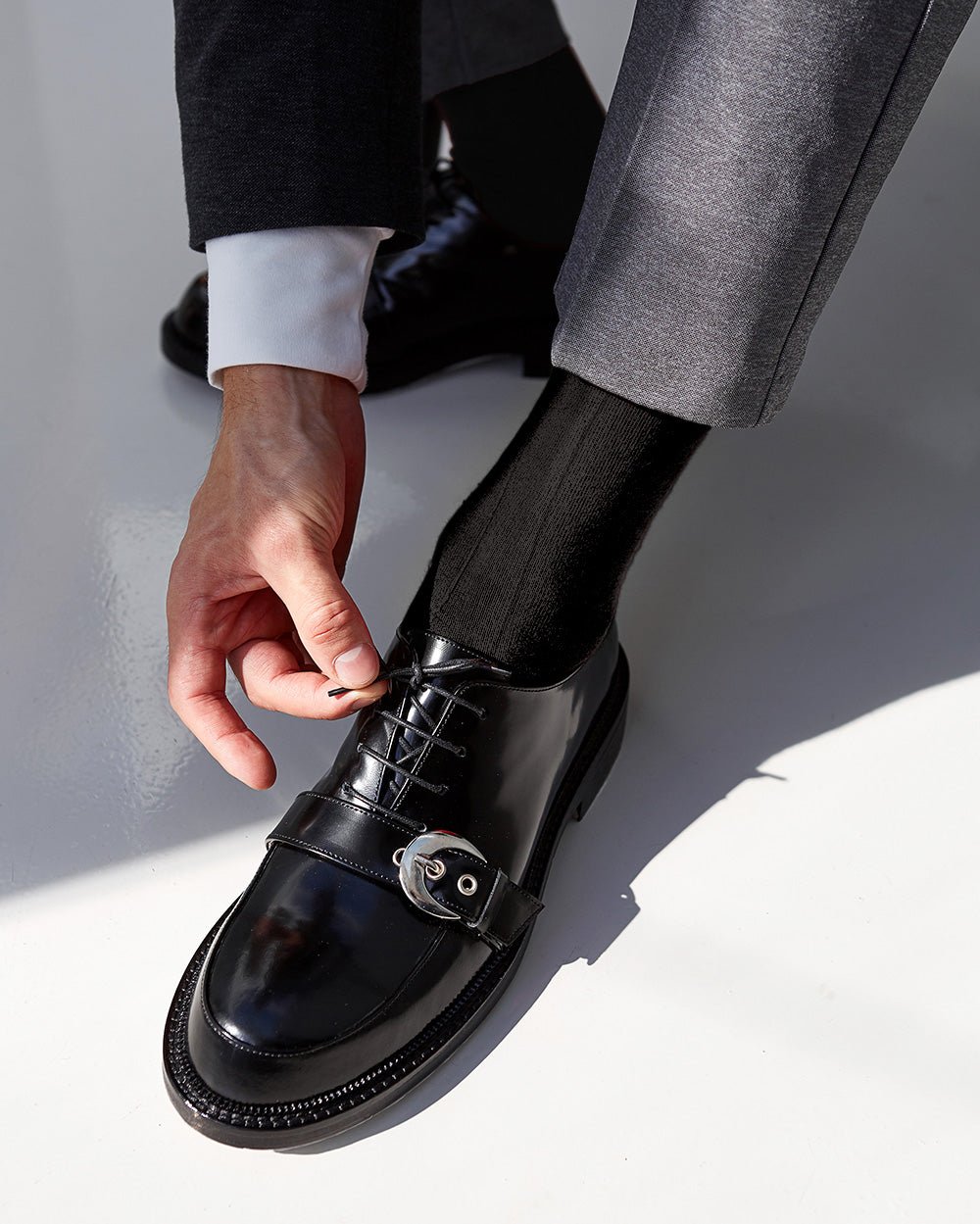 Solid Ribbed Design Over the Calf Dress Socks (12 Pack) by Vittorio Farina (o - c - charcoal - 12) for Independent Retail Stores by Dubal Brothers