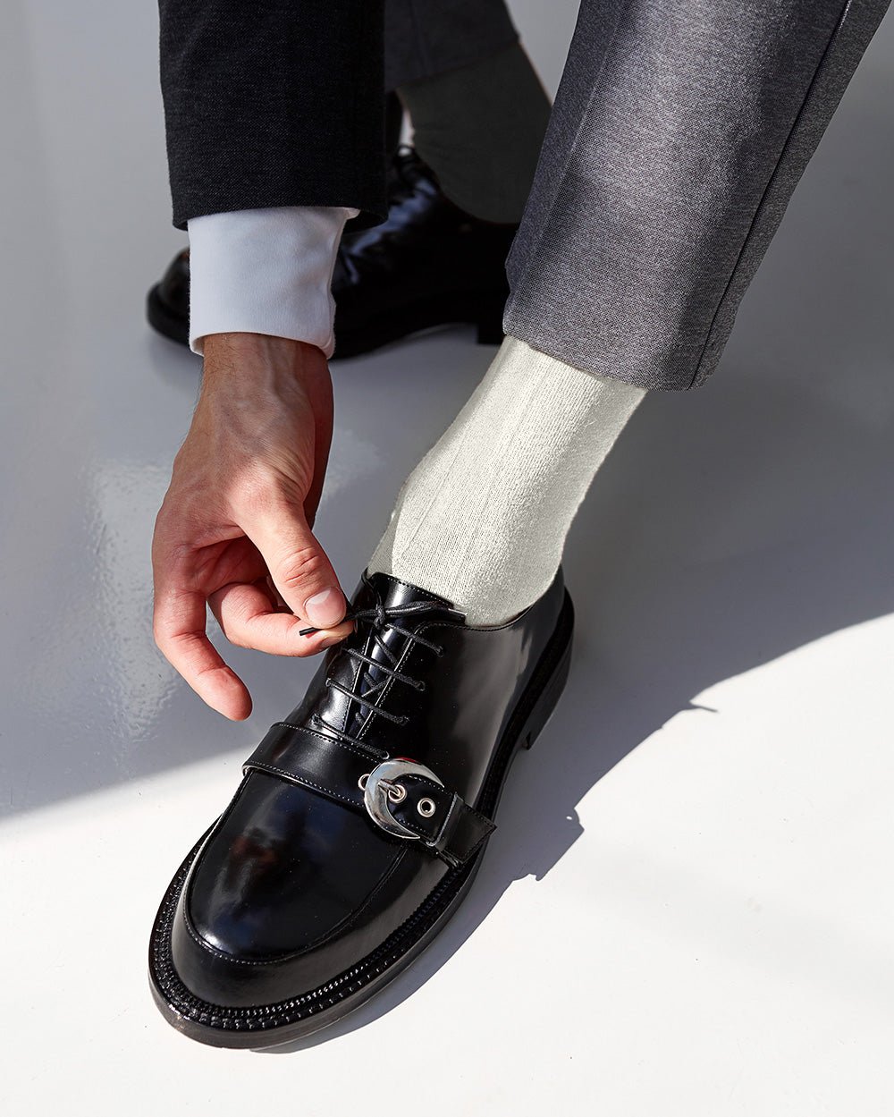 Solid Ribbed Design Over the Calf Dress Socks (12 Pack) by Vittorio Farina (o - c - ivory - 12) for Independent Retail Stores by Dubal Brothers