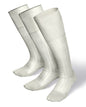 Solid Ribbed Design Over the Calf Dress Socks (12 Pack) by Vittorio Farina (o - c - ivory - 12) for Independent Retail Stores by Dubal Brothers