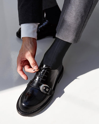 Solid Ribbed Design Over the Calf Dress Socks (12 Pack) by Vittorio Farina (o - c - navy - 12) for Independent Retail Stores by Dubal Brothers