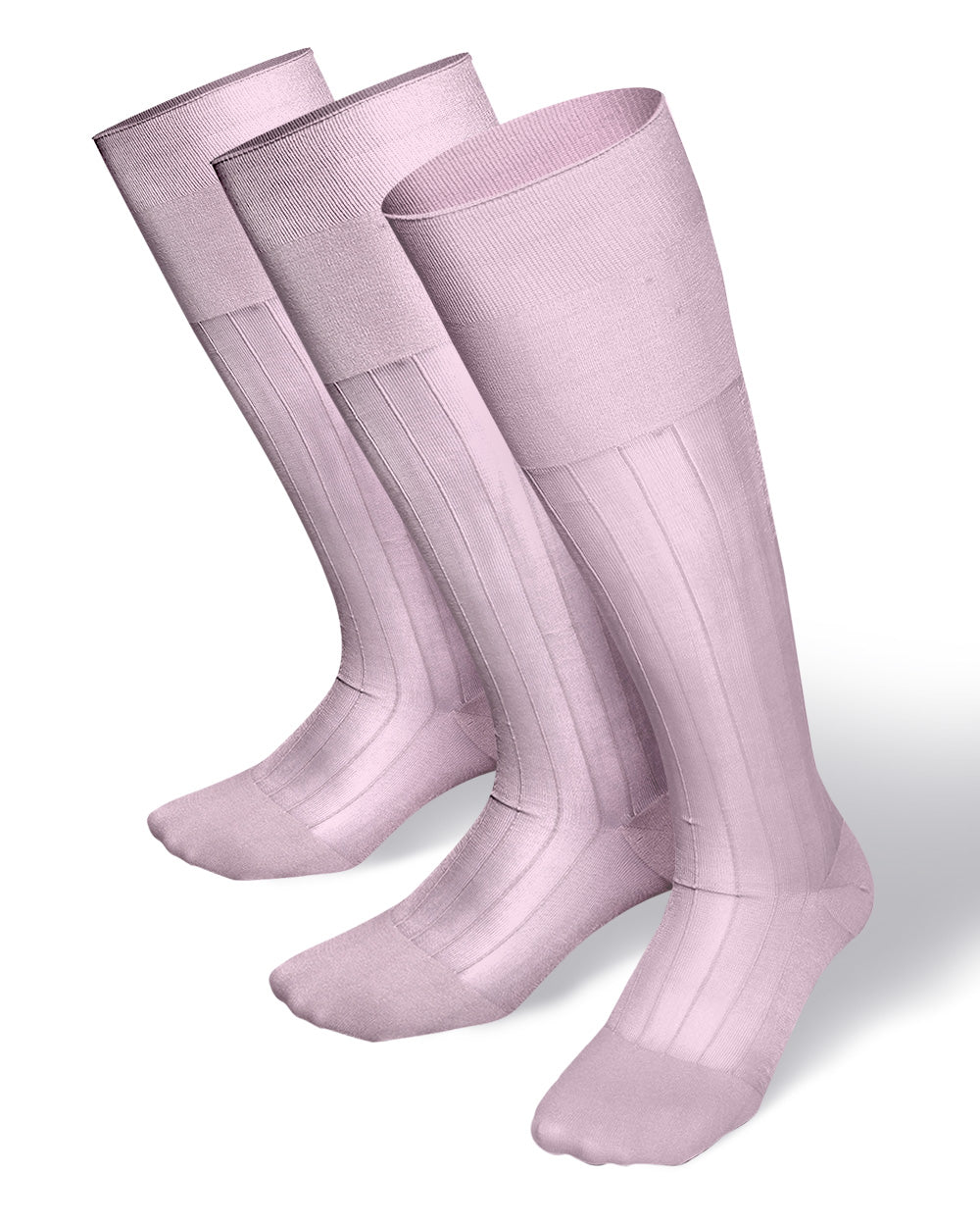 Solid Ribbed Design Over the Calf Dress Socks (12 Pack) by Vittorio Farina (o - c - pink - 12) for Independent Retail Stores by Dubal Brothers