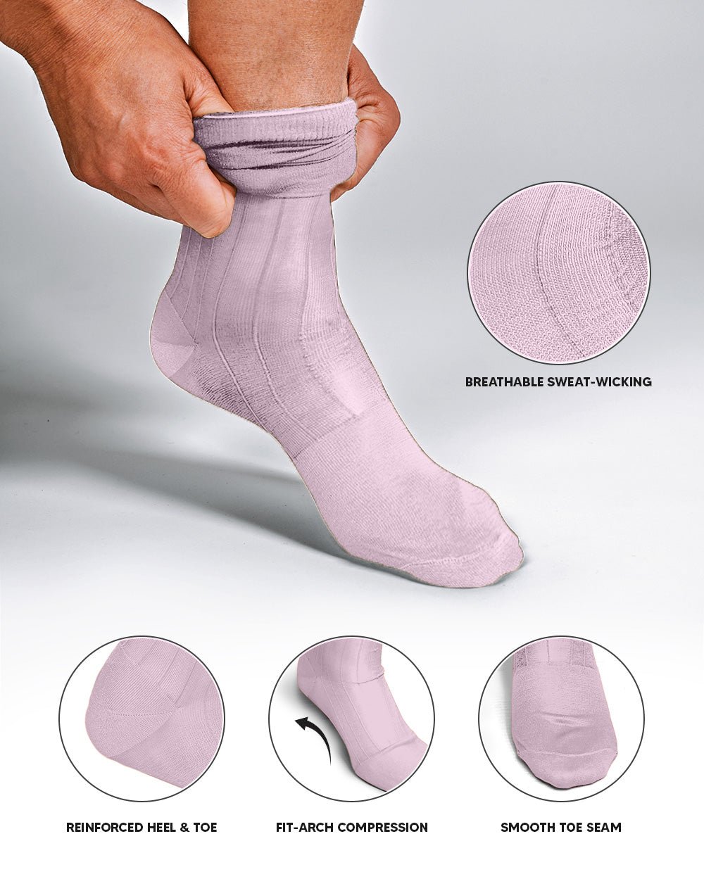 Solid Ribbed Design Over the Calf Dress Socks (12 Pack) by Vittorio Farina (o - c - pink - 12) for Independent Retail Stores by Dubal Brothers