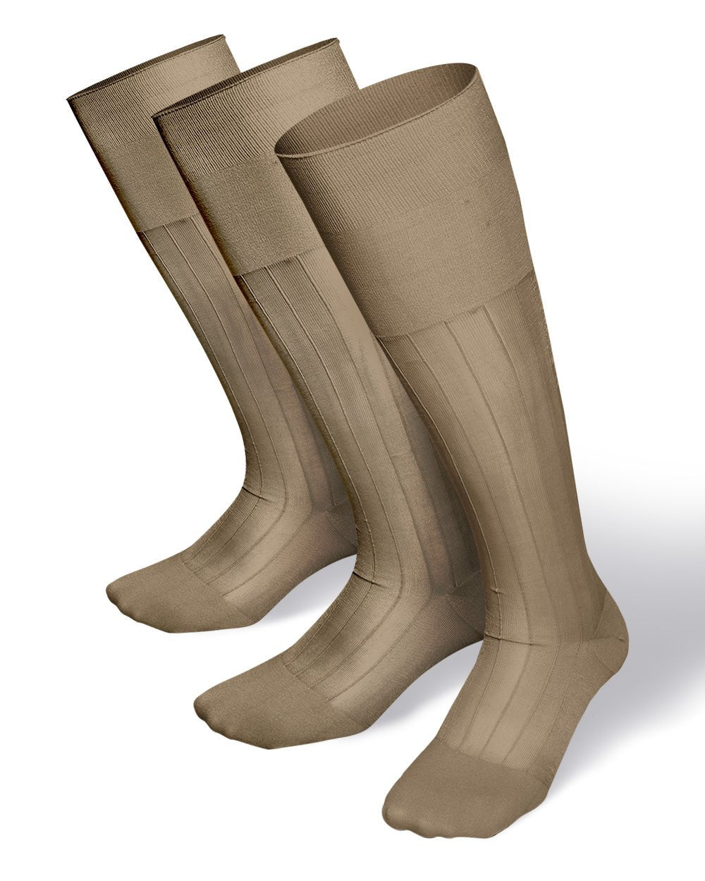 Solid Ribbed Design Over the Calf Dress Socks (12 Pack) by Vittorio Farina (o - c - sky - 12) for Independent Retail Stores by Dubal Brothers