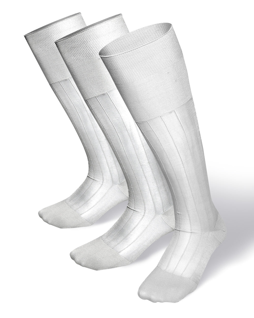Solid Ribbed Design Over the Calf Dress Socks (12 Pack) by Vittorio Farina (o - c - white - 12) for Independent Retail Stores by Dubal Brothers