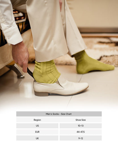 Solid Ribbed Design Over the Calf Dress Socks (12 Pack) by Vittorio Farina (o - c - yellow - 12) for Independent Retail Stores by Dubal Brothers