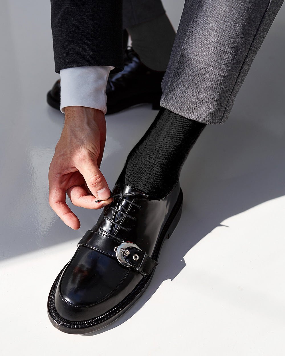 Solid Ribbed Design Over the Calf Dress Socks (3 Pack) by Vittorio Farina (o - c - black - l1 - 3) for Independent Retail Stores by Dubal Brothers