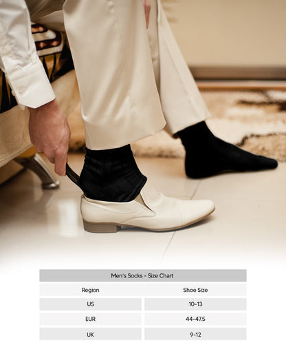 Solid Ribbed Design Over the Calf Dress Socks (3 Pack) by Vittorio Farina (o - c - black - l1 - 3) for Independent Retail Stores by Dubal Brothers