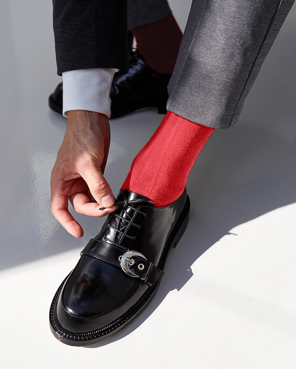 Solid Ribbed Design Over the Calf Dress Socks (3 Pack) by Vittorio Farina (o - c - coral - 3) for Independent Retail Stores by Dubal Brothers