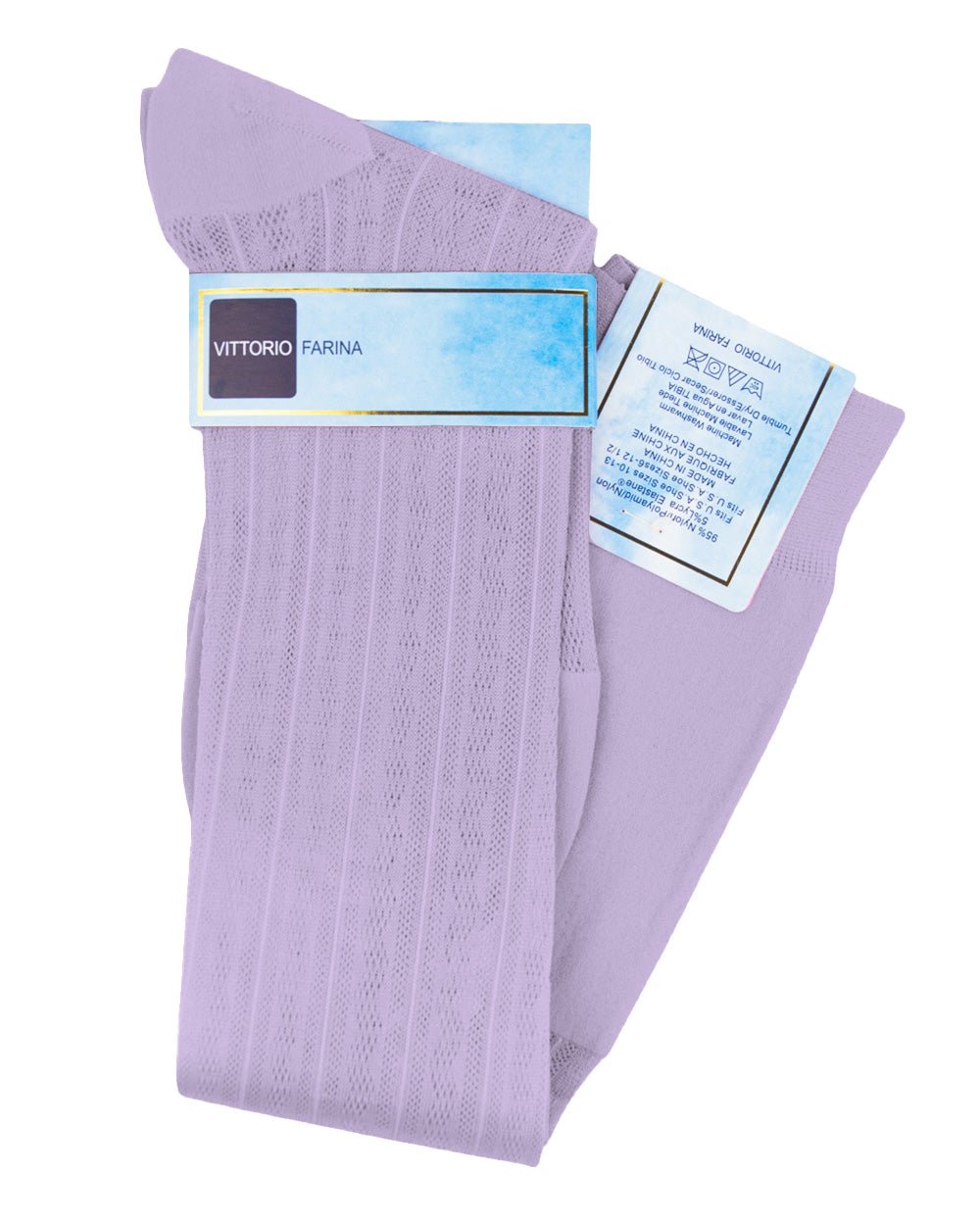 Solid Ribbed Design Over the Calf Dress Socks (3 Pack) by Vittorio Farina (o - c - ivory - 3) for Independent Retail Stores by Dubal Brothers