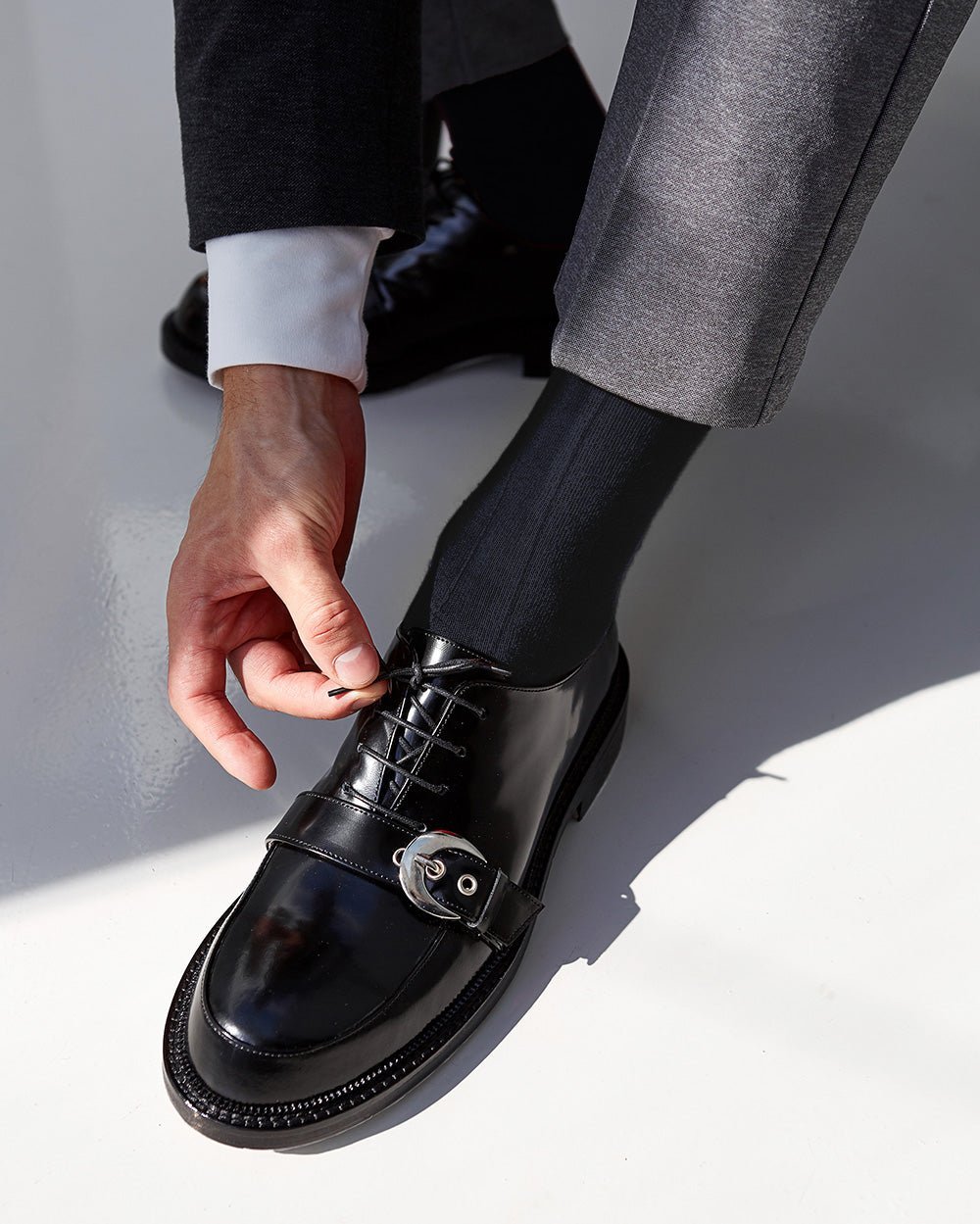 Solid Ribbed Design Over the Calf Dress Socks (3 Pack) by Vittorio Farina (o - c - navy - 3) for Independent Retail Stores by Dubal Brothers