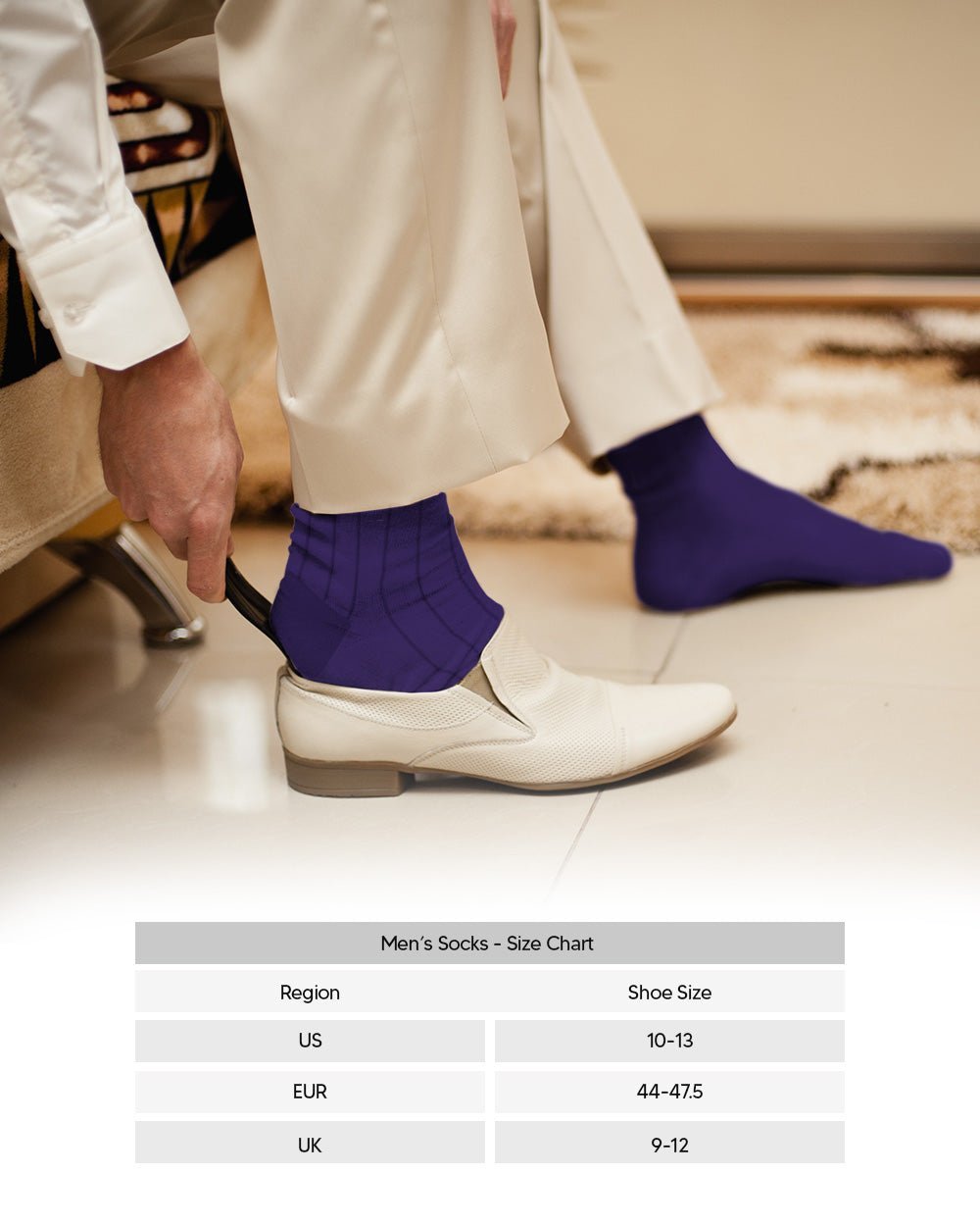 Solid Ribbed Design Over the Calf Dress Socks (3 Pack) by Vittorio Farina (o - c - purple - 3) for Independent Retail Stores by Dubal Brothers