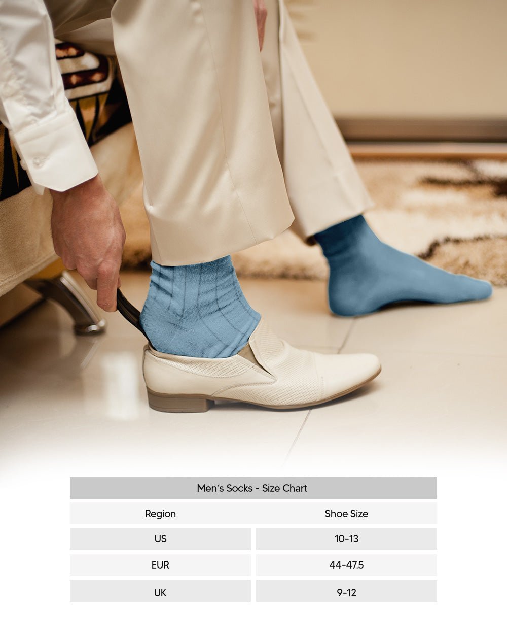 Solid Ribbed Design Over the Calf Dress Socks (3 Pack) by Vittorio Farina (o - c - sky - 3) for Independent Retail Stores by Dubal Brothers