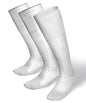 Solid Ribbed Design Over the Calf Dress Socks (3 Pack) by Vittorio Farina (o - c - white - 3) for Independent Retail Stores by Dubal Brothers