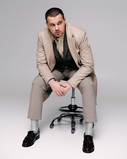 Solid Ribbed Design Over the Calf Dress Socks (3 Pack) by Vittorio Farina (o - c - white - 3) for Independent Retail Stores by Dubal Brothers